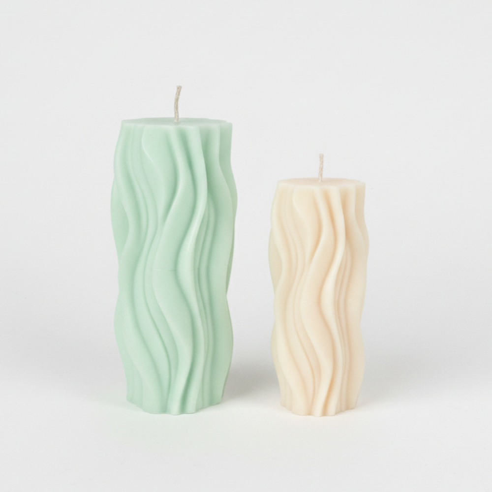 Artisan Abstract Pillar Candle Pack